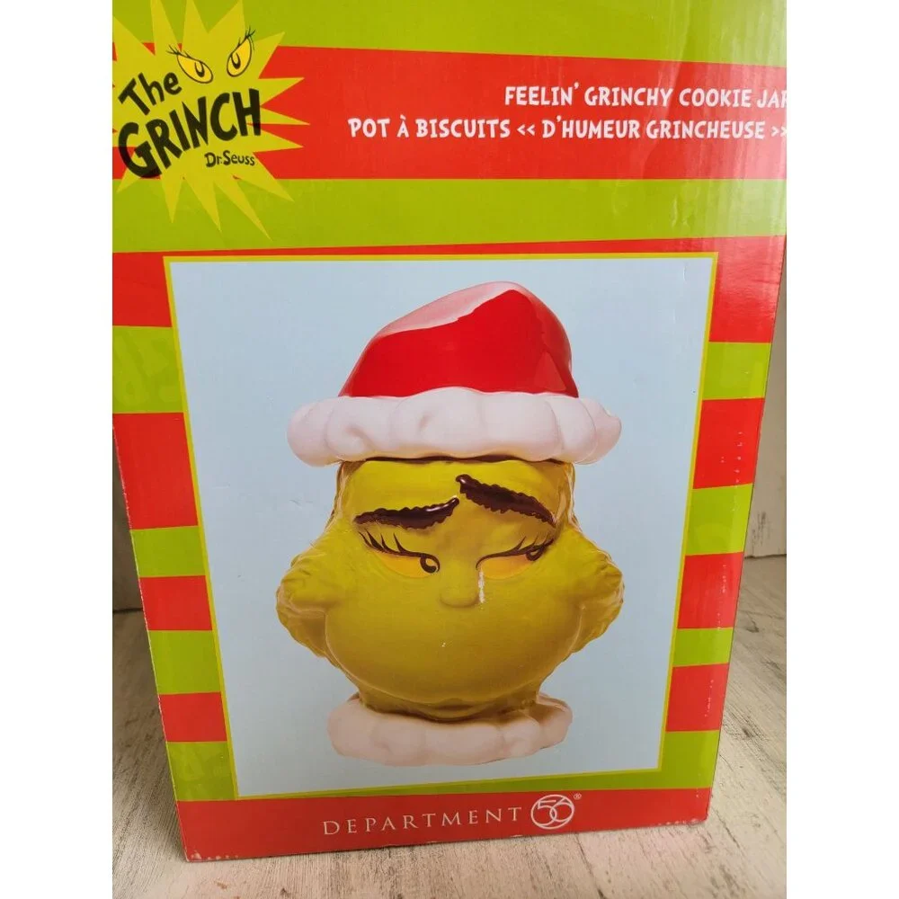 Dept 56 Feelin' Grinchy cookie jar collectible‎ Unique home decor